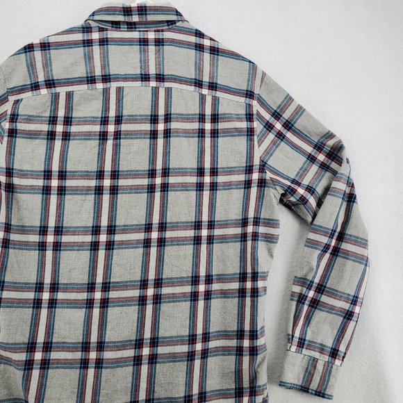 Tommy Hilfiger Shirt Men's Long Sleeve Casual Button Up Plaid Gray Medium - Picture 12 of 12